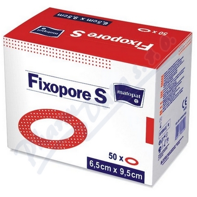 Fixopore S sterilní náplast ovál 6.5x9.5cm 50ks