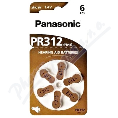 Panasonic PR312 baterie do naslouchadel 6ks