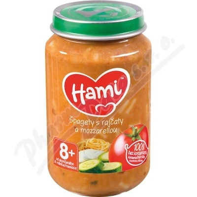 Hami Špagety s rajčaty a mozzarellou 200g 8m+