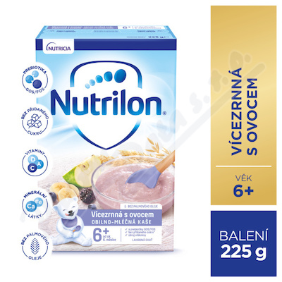 Nutrilon Vícezrnná kaše s ovocem 225g 6m+