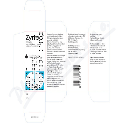 Zyrtec 10mg/ml por.gtt.sol. 20ml