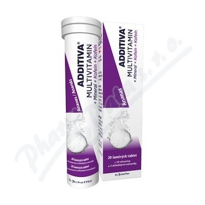 Additiva Multivit.+miner.+kofein ananas šum.tbl.20