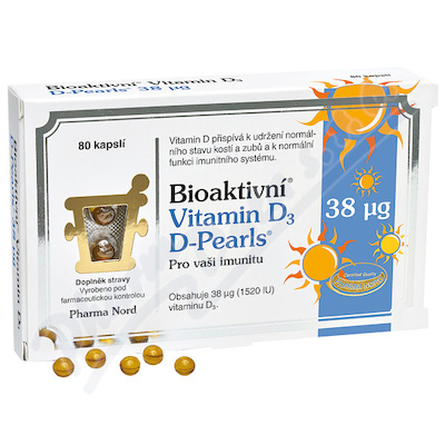 Bioaktivní Vitamin D3 D-Pearls 38mcg cps.80