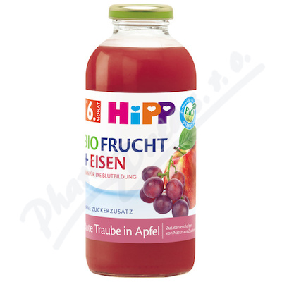 HiPP Jablko a červené hrozny BIO 6m 500ml