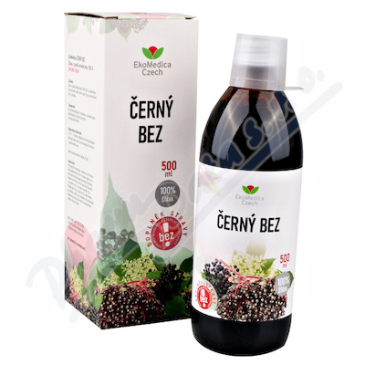 Černý bez 100% šťáva 500ml EkoMedica