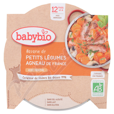 BABYBIO Dušená zelenina s jehněčím masem 230g