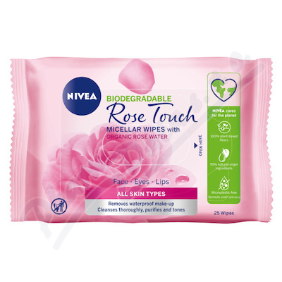 NIVEA Rose Touch micelární ubrousky 25ks 82376