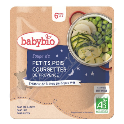 BABYBIO Hrášková polévka s cuketou 190g