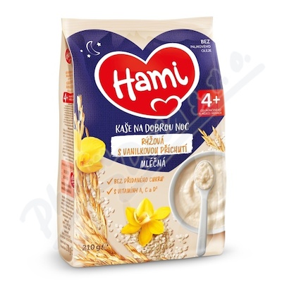 Hami Ml.kaše na dobrou noc rýžová vanilka 210g 4m+