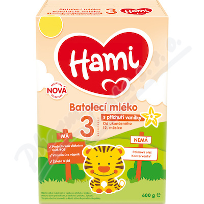 Hami 3 batolecí mléko s příchutí vanilky 600g