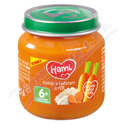 Hami Mrkev s kuřetem a rýží 125g 6m+