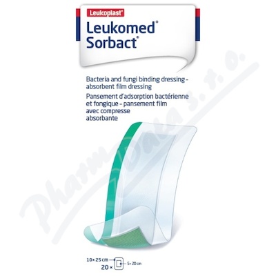 Leukomed Sorbact pooperační krytí 10x25cm 20ks