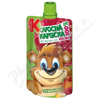 KUBÍK 100% ovoc.kapsička malina-jabl-mrk-ban 100g