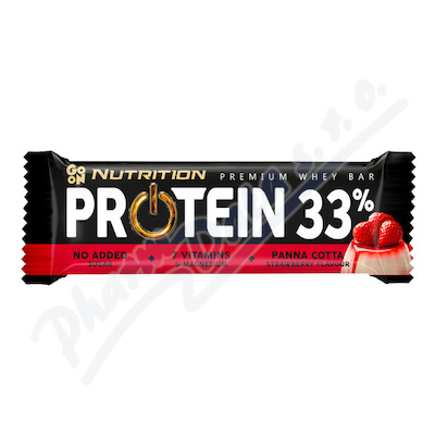 GO ON Protein.tyčinka 33% panna cotta jahoda 50g