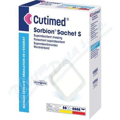 Cutimed Sorbion Sachet S krytí absorb.10x20cm 25ks