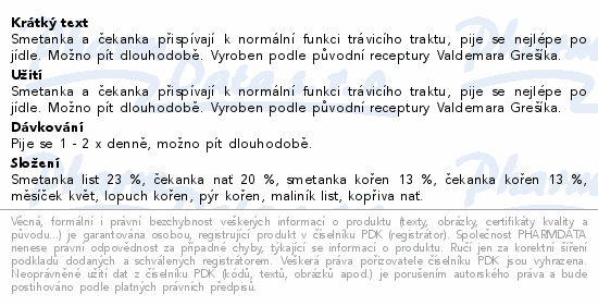 Grešík Devatero bylin Slinivkový čaj 50g