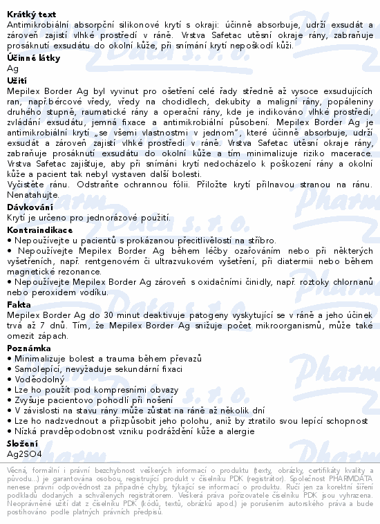 Mepilex Border Ag pěn.samolep.krytí 10x12.5cm 5ks