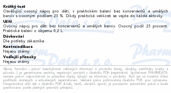 Relax jablko-arónie-višeň-lesní jahoda 200ml