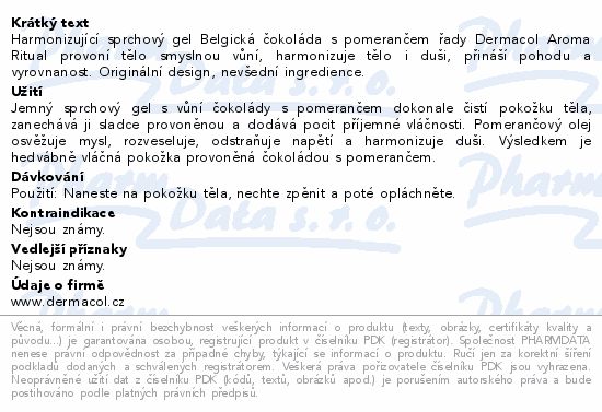 Dermacol Aroma Ritual Belg.čokol.sprch.gel 250ml