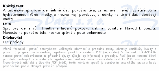 Dermacol Aroma Ritual Hrozn.+limet.sprch.gel 250ml