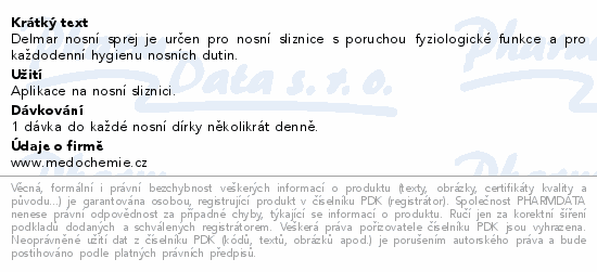 Delmar isotonic nosní sprej 50ml