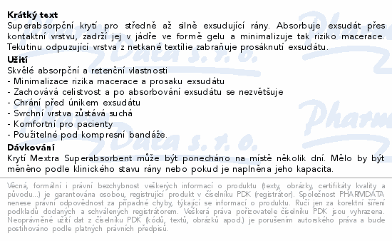 Mextra Superabsorbent absorp.krytí 10x10cm 10ks