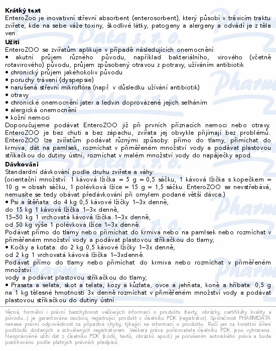 EnteroZOO detoxikační gel 100g