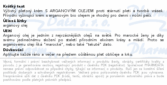 BodyTip Arganový výživný pleťový krém 50ml