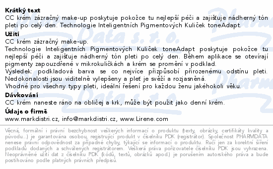 Lirene CC krém magic make up 30ml