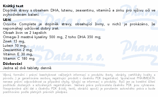 Ocuvite Complete cps.60+30 ZDARMA Bausch+Lomb