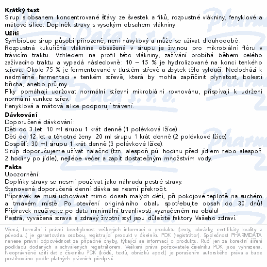 SymbioLac sirup 100ml Generica