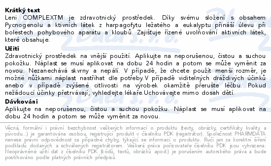 Leni COMPLEX náplast 5ks