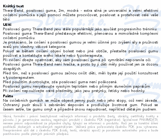 Thera-Band Posilovací guma 2m modrá extra silná