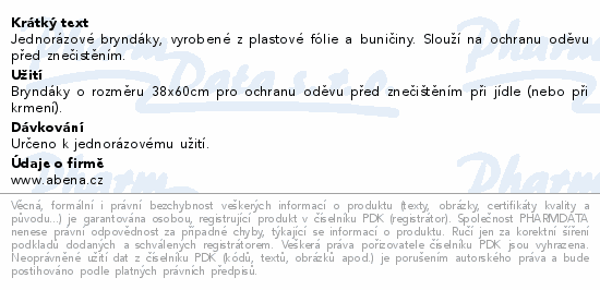 ABENA Bryndák s kapsou bílý 100ks