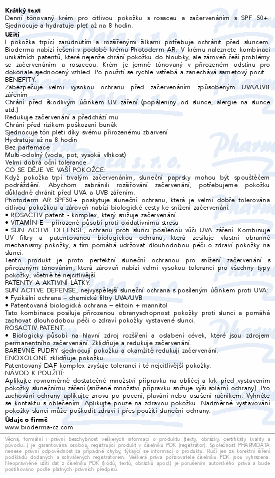 BIODERMA Photoderm AR velmi světlý SPF50+ 30ml