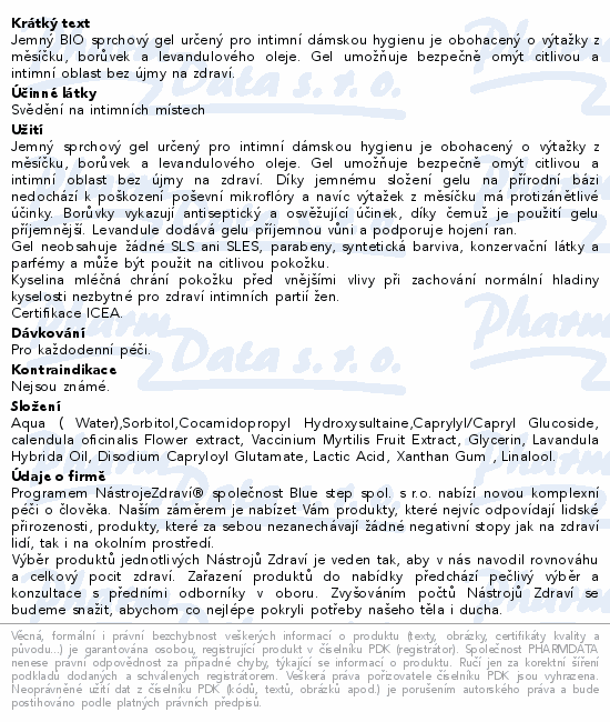 Masmi intimní gel BIO 250ml