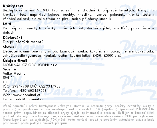 Nominal mouka bezlepková 1kg