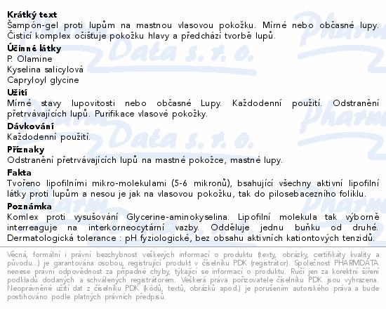 LA ROCHE-POSAY KERIUM šampon mastné lupy 200ml