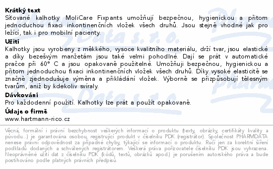 MoliCare Fixpants inkont.fixační kalhotky XL 3ks