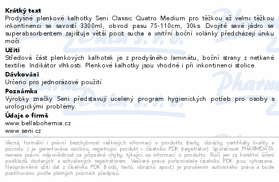Seni Classic Quatro inkon.plen.kalh.M 30ks