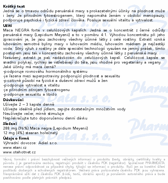 ADIEL Maca negra forte cps.90