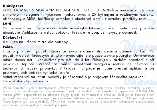 SwissMedicus Koňská mast kolagen forte chlad.200ml