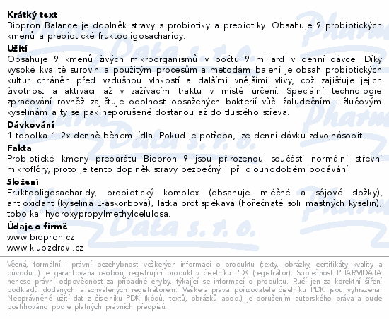 Biopron Balance probiotika tob.30+10