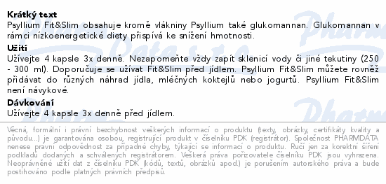 Topnatur Psyllium Fit&Slim 148g cps.180