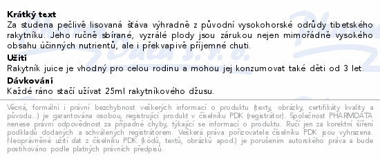 Himalyo Original Rakytník 100% Juice BIO 750ml