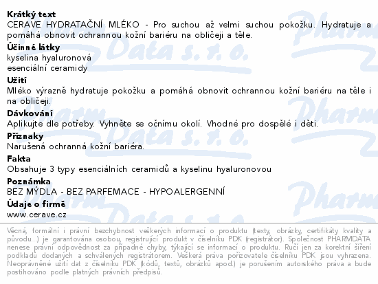 CeraVe Hydratační mléko 88.7ml