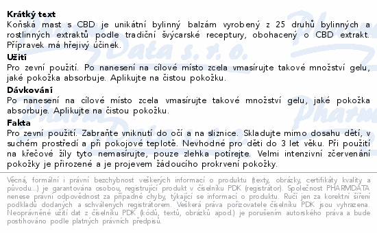 Herbamedicus Koňská mast s CBD hřejivá 200ml