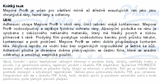 Mepore Pro samolep.voděod.krytí steril.6x7cm 60ks