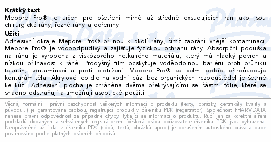 Mepore Pro samolep.voděod.krytí ster.9x10cm 40ks