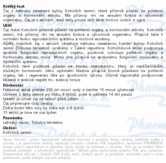 ADIEL Kotvičník čaj 15x2.5g